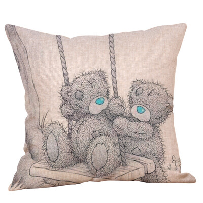 

〖Follure〗Bear Pillowcase Linen Car Home Decorative Cushion Cover Pillow Covers