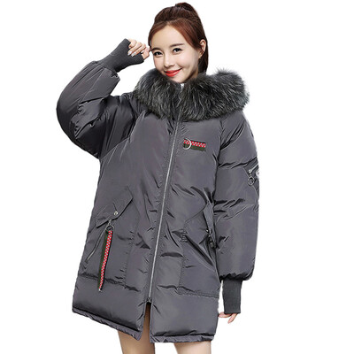 

Toponeto Women Winter Warm Coat Faux Fur Hooded Thick Warm Slim Jacket Long Overcoat