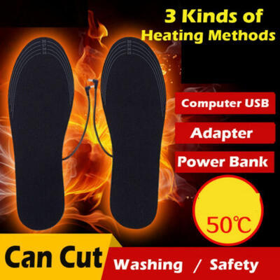 

Electric Heated Shoe Insoles Warm Socks Feet Heater USB Foot Winter Warmer Pads