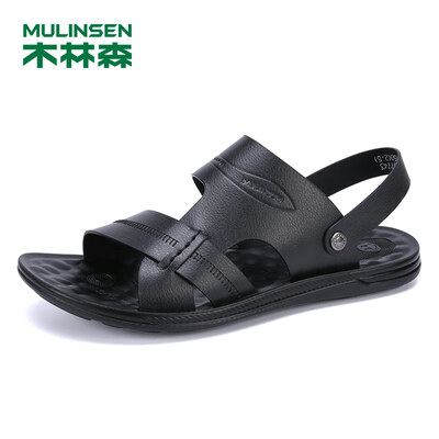 

Mulinsen Mens Breathable Comfort Daily Casual Skid Beach Sandals Mens Black 41 Size SM97743