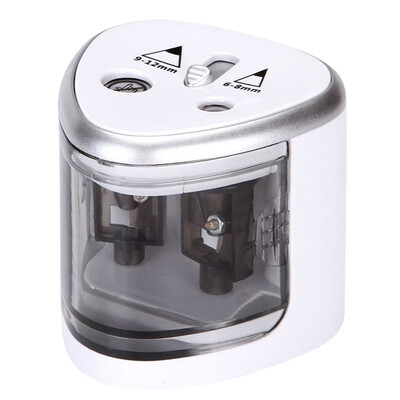 

Toponeto Electric Pencil Sharpener Double Hole Portable Pencil Sharpener Battery operated