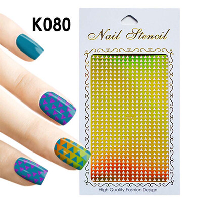 

〖Follure〗1Pc Irregular Hollow Nail Art Vinyls Stencil Stickers Manicure