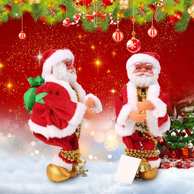 

YIWULAChristmas Decoration Santa Claus Electric Climbing Hanging Xmas Ornament Toys