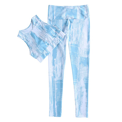 

Women Sportswear Gradient Color Close-fitting Yoga Bodybuilding Top&Trousers Set
