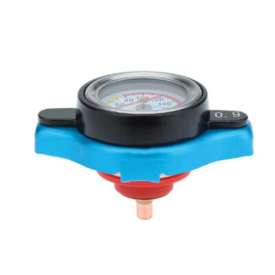 

Thermostatic Radiator Cap Cover with Water Temp Temperature Gauge 09 11 13BAR Blue
