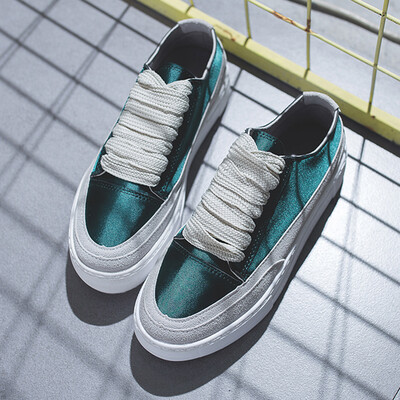 

Shoes women2018 spring casual skate shoes womens platform Korean-style round-head single-layer shoes