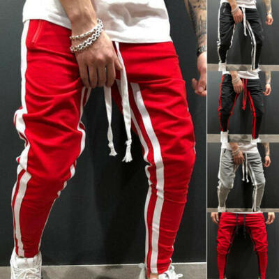 

UK Men Sport Pants Long Trousers Tracksuit Fitness Workout Joggers Gym Sweatpant