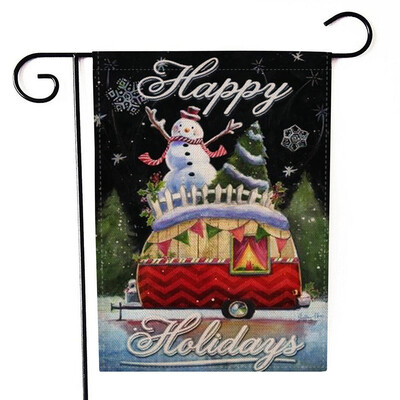 

Siaonvr Christmas Garden Flag Double Sided Banner Outdoor Lawn Decor Flag