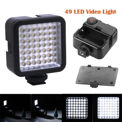 

〖Follure〗Wedding W49 Mini Interlock Camera LED Video Light Lighting Panel for DSLR Camera