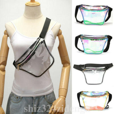

Women Travel Waist Fanny Pack Money Belt Wallet Glitter Multicolor Bum Bag Pouch
