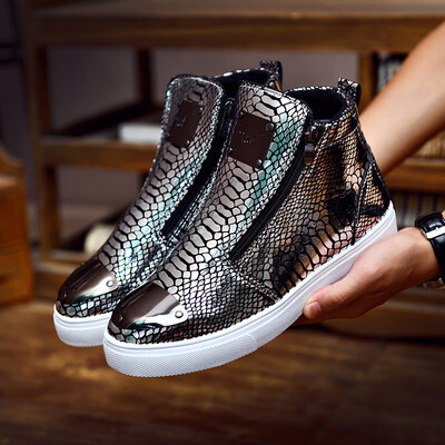 

Summer high mens shoes trend British casual shoes personalized fashion hair stylist Korean nightclub tide shoes Martin boots