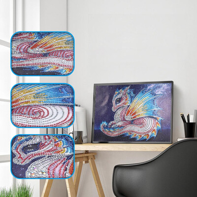 

Siaonvr Special Shaped Diamond Painting DIY 5D Partial Drill Cross Stitch Kits Crystal R