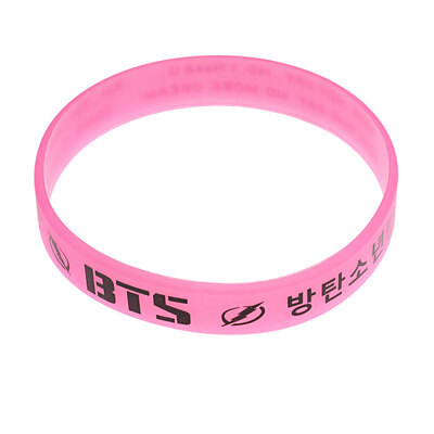 

Kpop BTS Jelly Luminous Silicone Letter Print Bracelet Pair Bracelet Sport Wrist Belt Star Same Style Bracelet Hot Gift