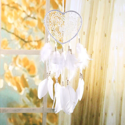 

Large Heart Dream Catcher DIY Handwoven Handmade DreamCatcher White Girls Gifts