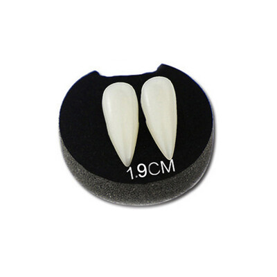 

2Pcs Fake Luminous Vampire Teeth Fangs Dentures Halloween Cosplay Party Favors