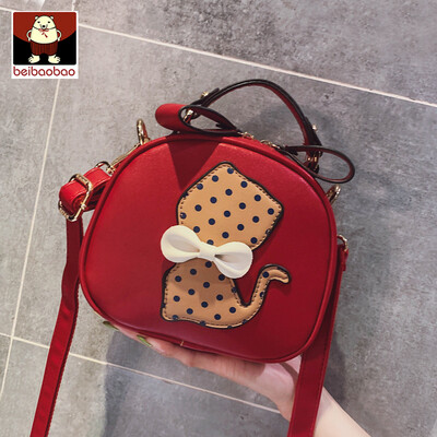 

Ins new small bag 2019 new cute cat handbag French style shoulder Messenger bag