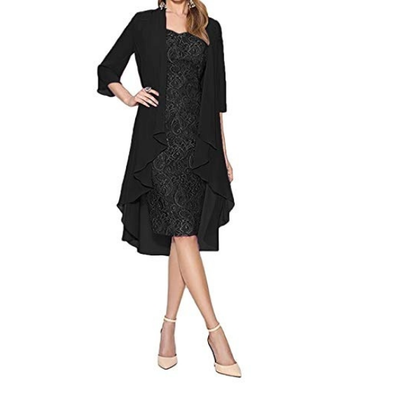

Chiffon Lace two piece dress