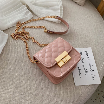 

Lingge chain bag net red mini lock female bag new 2019 summer fashion shoulder slung small square bag