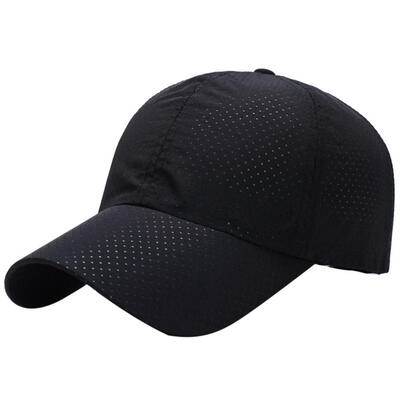 

Summer Solid Color Snapback Unisex Quick Dry Mesh Baseball Cap Outdoor Sun Hat