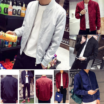 

Men&39s Fashion Classic Padded Bomber Jacket Slim Bike Motorcycle Coat Zip Outwear