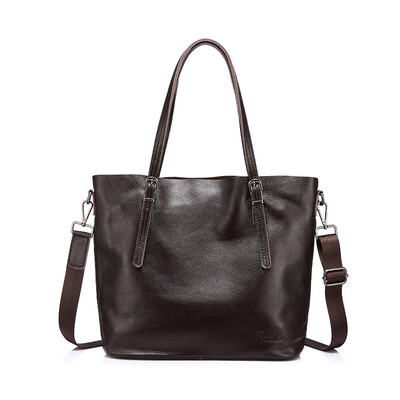 

REALER brand women genuine leather bag female shoulder bag with large capacity ladies handbag high quality cow leather Tote bags