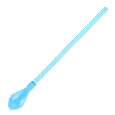 

Toponeto 1pc Plastic Spoon Drinking Straw Smoothies Colored Straws Party Valentine