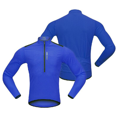 

Wosawe Mens Cycling Jersey Spring Autumn Half-zip MTB Bike Riding Long Sleeve Shirt Clothing