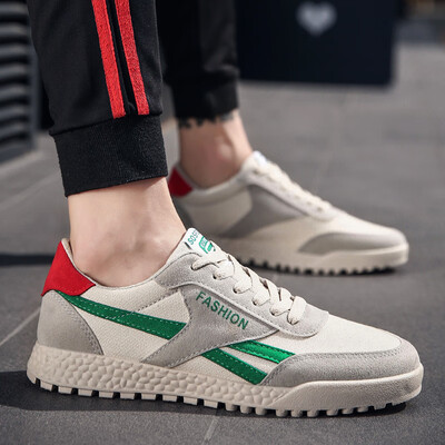 

Canvas Shoes Mens Korean Version Baitao Students Leisure Shoes Spiritual BoysRed Social Cloth Shoes