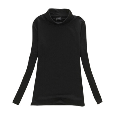 

Multi-colors Autumn Winter Women Tops Long Sleeve Turtleneck Women T-shirt Solid Stretch Tops Women Silm Bottoming Shirt Tops W4