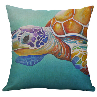 

〖Follure〗100 NEW 2019 Marine Life 40x40cm Linen Pillow Pillowcase Home Decorative