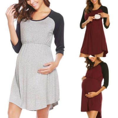 

Pregnant Summer Dress Women Maternity Sleeveless Casual Short Dress Sundress