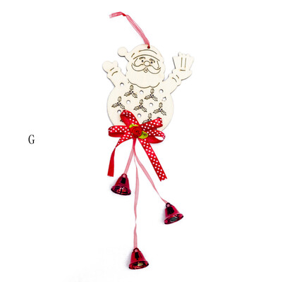 

Tailored Creative Christmas Tree Pendant Wooden Cabin Elk Santa Christma Party Decoration