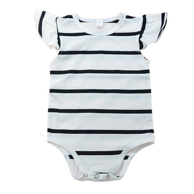 

Toddler Baby Boy Girls Summer Striped Printed Bodysuit Jumpsuit Outfits Clothes Comfortable For Dresssing