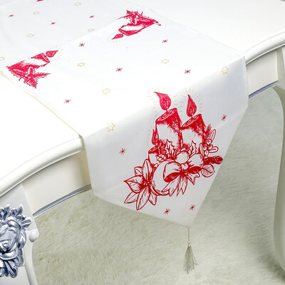 

1Pc 35X200Cm Christmas Table Runner Mat Tablecloth Christmas Flag Home Party Table Decoration For Christmas Table Runner