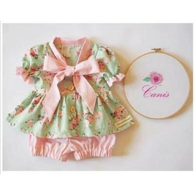 

Cute Toddler Baby Girls Summer Flower Shirt TopsPink Shorts Ruffled Outfits Set