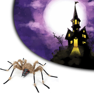 

Siaonvr Halloween Fake Spider Party Home Decoration Haunted Horrid Scare Scene Toy