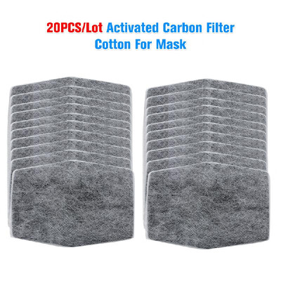 

20pcslot Activated Carbon Filter Cotton For Mask Respirator Face Mask AccessoriesGray