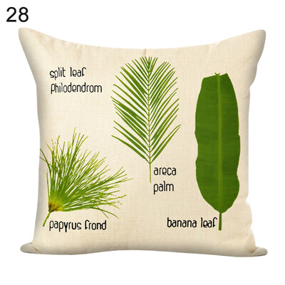 

Letter Leaves Square Throw Pillow Case Cushion Cover Home Sofa Bed Car Decor