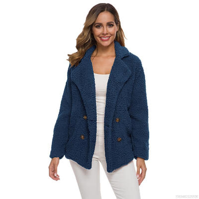 

Women Autumn Fashion Elegant Personality Keep Warm Lapel All-match Long Sleeve Short Style Coat