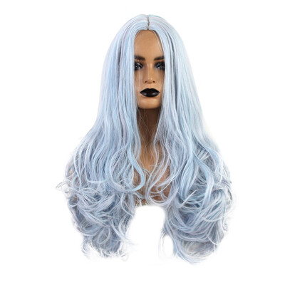 

Gobestart European And American Womens Fashion Part Of The Long Wavy Hair Wig