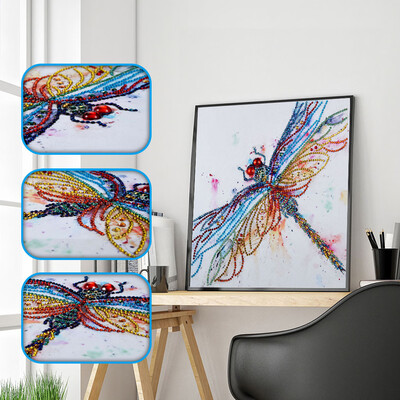 

JPGIF Special Shaped Diamond Painting DIY 5D Partial Drill Cross Stitch Kits Crystal R