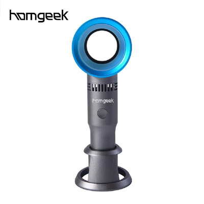 

Homgeek Portable Fan Hand-Held Fan Bladeless Fan Three-Speed Adjustable With Base Can be used as a mobile phone Holder