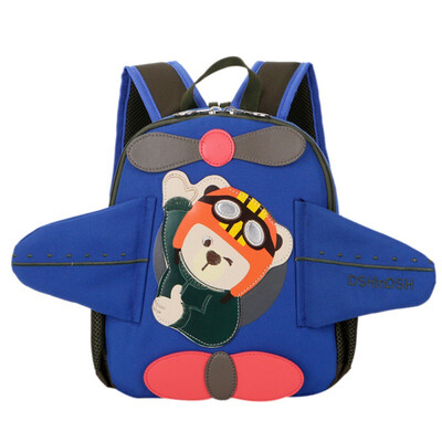 

Cute Baby school casual fashion teenager shoulder Boy Girl Cartoon Bear Backpacks Toddler Oxford Airplane Design Preschool Bags