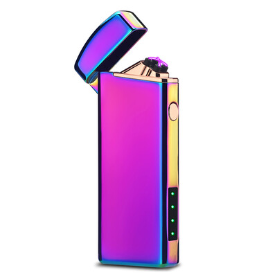 

Metal USB Rechargeable Electric Lighter Windproof Flameless Dual Arc Electronic Cigarette Lighters