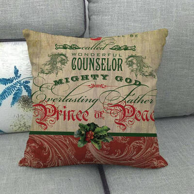 

18X18&quot Merry Christmas Liene Pillowcase Xmas Gift Designed Throw Pillow Case Cover Cushion Home Sofa Decor