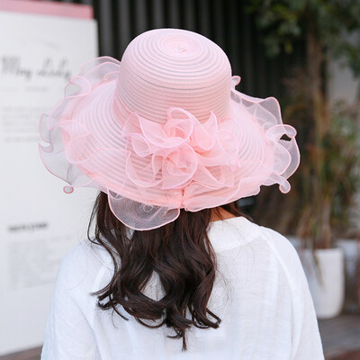 

Summer sun visor female Sun Hat Korean fashion along the lace mesh Hat outdoor UV Beach Hat