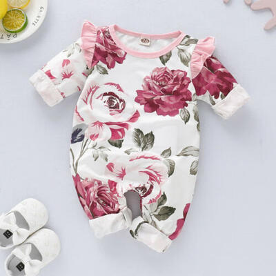 

Newborn Baby Girl Romper Floral Bodysuit Jumpsuit Outfits Sunsuit Summer Clothes