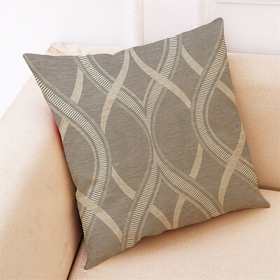 

Gobestart Line Pattern Pillowcase Linen Sofa Cushion Cover Home Decoration Pillowcase