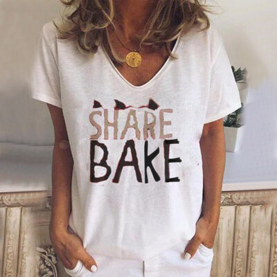 

Starmoon Women Summer Letters Printing Short Sleeve Casual Tunic Shirt Tops Blouse