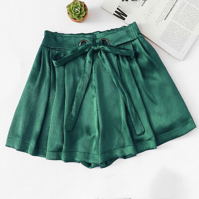 

Tailored Womens Casual Office Ladie Bow Solid Outdoor Short Pants Ladies Loose Pants